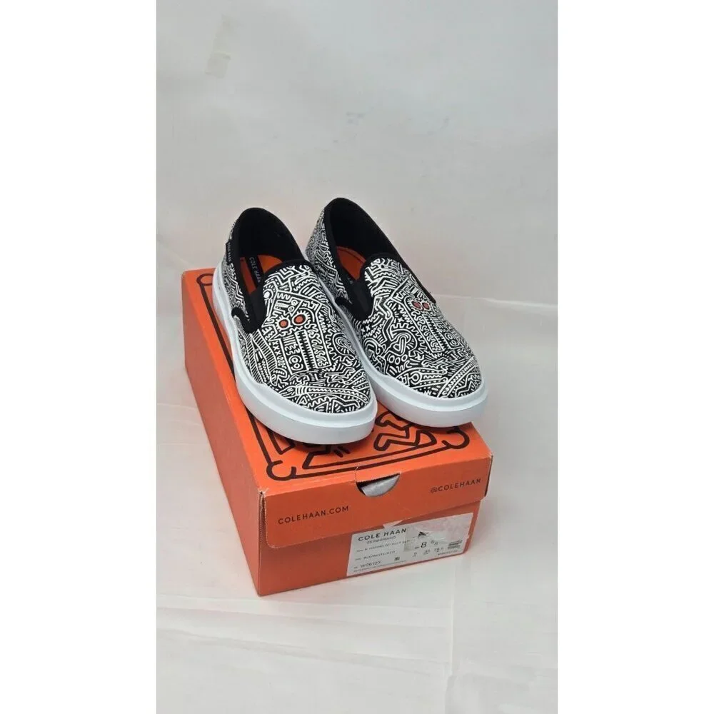 Cole Haan X Keith Haring Zerogrand GrandPro Rally Slip-on Sneakers size 8